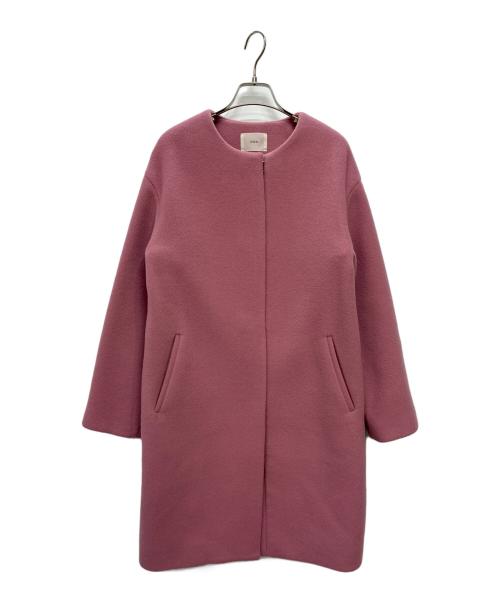 IENA（イエナ）IENA (イエナ) 22AW ラムウールノーカラーコート ピンク サイズ:38の古着・服飾アイテム