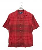 POLO RALPH LAURENポロ・ラルフローレン）の古着「90s CALDWELL コットン オープンカラー 半袖シャツ」｜レッド