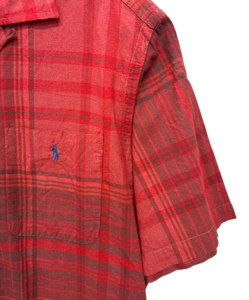 POLO RALPH LAUREN（ポロ・ラルフローレン）POLO RALPH LAUREN (ポロ・ラルフローレン) 90s CALDWELL コットン オープンカラー 半袖シャツ レッド サイズ:Mの古着・服飾アイテム