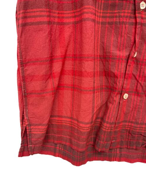 POLO RALPH LAUREN（ポロ・ラルフローレン）POLO RALPH LAUREN (ポロ・ラルフローレン) 90s CALDWELL コットン オープンカラー 半袖シャツ レッド サイズ:Mの古着・服飾アイテム