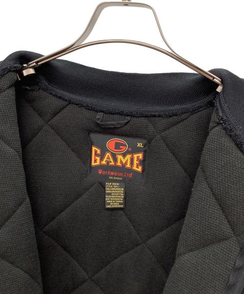 GAME spotswear（ゲームスポーツウェア）GAME spotswear (ゲームスポーツウェア) 中綿 キルティングジャケット ブラック サイズ:XLの古着・服飾アイテム