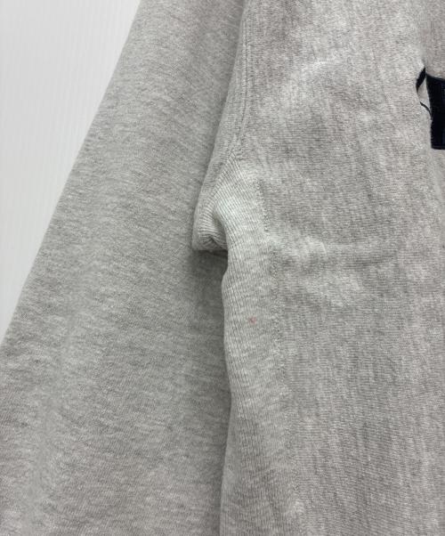 Champion（チャンピオン）Champion (チャンピオン) 90s USA製 reverse weave スクリプトロゴ リブライン スウェット グレー×ネイビー サイズ:Lの古着・服飾アイテム