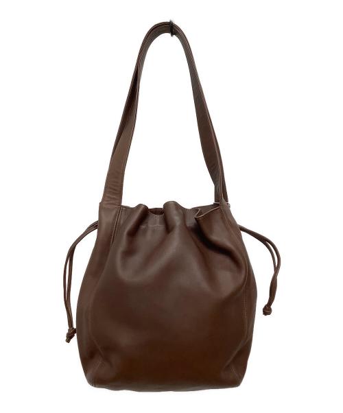 OLD COACH（オールドコーチ）OLD COACH (オールドコーチ) 巾着ハンドバッグ ブラウンの古着・服飾アイテム