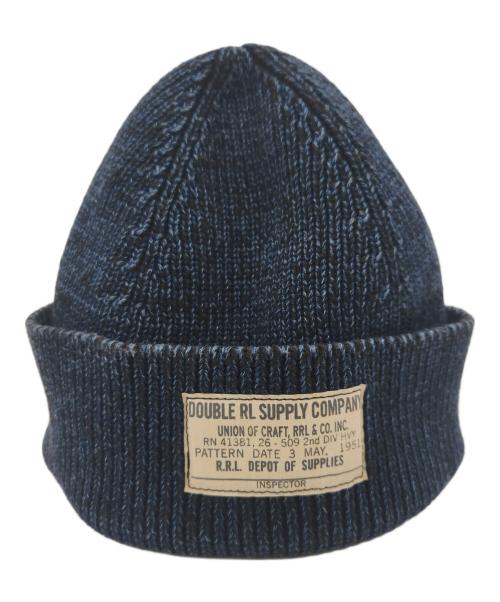 RRL（ダブルアールエル）RRL (ダブルアールエル) ニット帽 ネイビーの古着・服飾アイテム