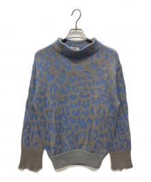 Acne studios（アクネ ストゥディオス）の古着「レオパードニット」｜ブルー