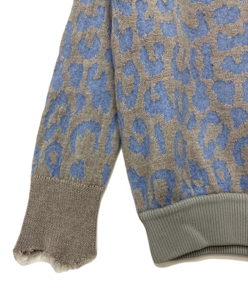 Acne studios（アクネ ストゥディオス）ACNE STUDIOS (アクネ ストゥディオス) レオパードニット ブルー サイズ:XXSの古着・服飾アイテム