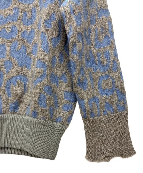 Acne studios（アクネ ストゥディオス）ACNE STUDIOS (アクネ ストゥディオス) レオパードニット ブルー サイズ:XXSの古着・服飾アイテム