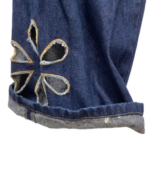 CIAOPANIC（チャオパニック）CIAOPANIC (チャオパニック) HELLO.SANFRANCISCO (ハロー サンフランシスコ) フラワーカットアウトデニムジャケット+フラワーカットアウトデニムパンツ インディゴ サイズ:ONE SIZE/パンツMサイズの古着・服飾アイテム