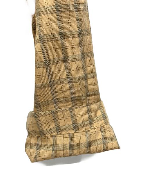 HELLO.SANFRANCISCO（ハロー サンフランシスコ）HELLO.SANFRANCISCO (ハロー サンフランシスコ) CIAOPANIC (チャオパニック) カットアウトリボンチェックジャケット+サイドリボンチェックイージーパンツ ベージュ サイズ:ONE SIZE/パンツMサイズの古着・服飾アイテム