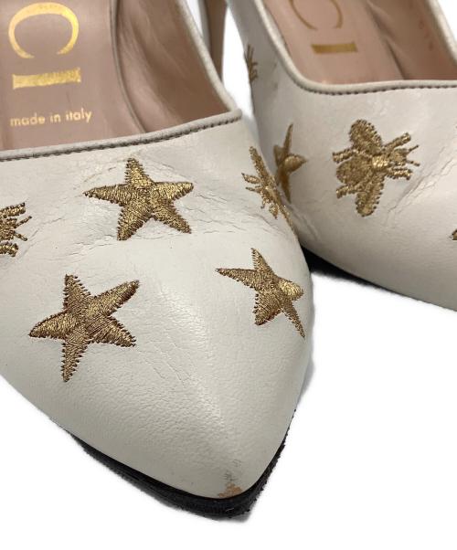 GUCCI（グッチ）GUCCI (グッチ) ヒールパンプス ホワイト サイズ:23.5の古着・服飾アイテム