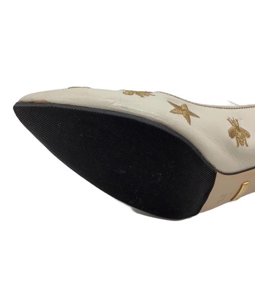 GUCCI（グッチ）GUCCI (グッチ) ヒールパンプス ホワイト サイズ:23.5の古着・服飾アイテム