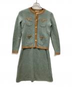 KITAMURAキタムラ）の古着「アンサンブルニットワンピース」｜グリーン