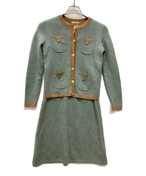 KITAMURA（キタムラ）KITAMURA (キタムラ) アンサンブルニットワンピース グリーン サイズ:Mの古着・服飾アイテム