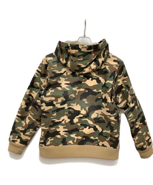 X-LARGE（エクストララージ）X-LARGE (エクストララージ) ダックフードジャケット グリーン×ブラウン サイズ:Mの古着・服飾アイテム