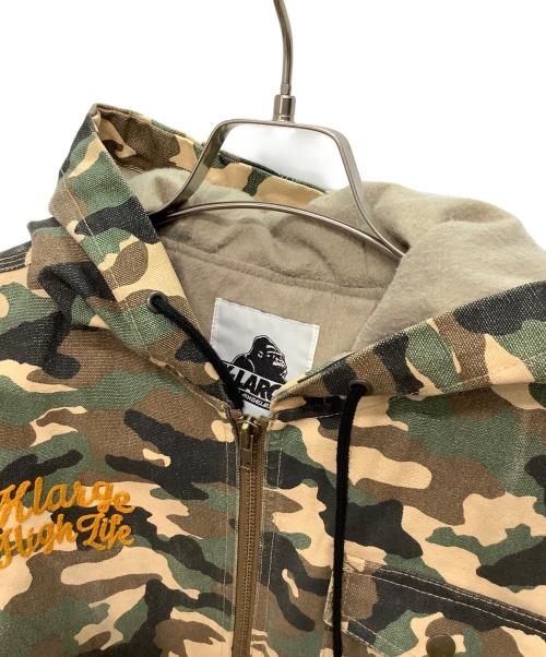 X-LARGE（エクストララージ）X-LARGE (エクストララージ) ダックフードジャケット グリーン×ブラウン サイズ:Mの古着・服飾アイテム