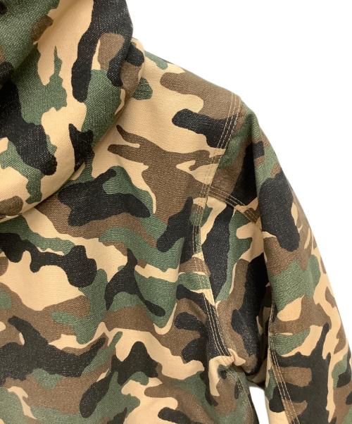 X-LARGE（エクストララージ）X-LARGE (エクストララージ) ダックフードジャケット グリーン×ブラウン サイズ:Mの古着・服飾アイテム