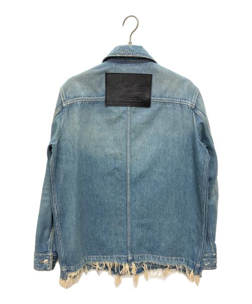 DIESEL（ディーゼル）DIESEL (ディーゼル) 21SS D-SERLE デストロイ加工 デニムジャケット インディゴ サイズ:Sの古着・服飾アイテム