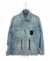 DIESEL（ディーゼル）の古着「21SS D-SERLE デストロイ加工 デニムジャケット」｜インディゴ