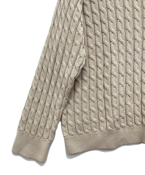 23区（ニジュウサンク）23区 (ニジュウサンク) コットンギマケーブルニット ベージュ サイズ:44 / XL サイズ相当の古着・服飾アイテム