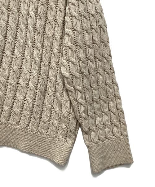 23区（ニジュウサンク）23区 (ニジュウサンク) コットンギマケーブルニット ベージュ サイズ:44 / XL サイズ相当の古着・服飾アイテム
