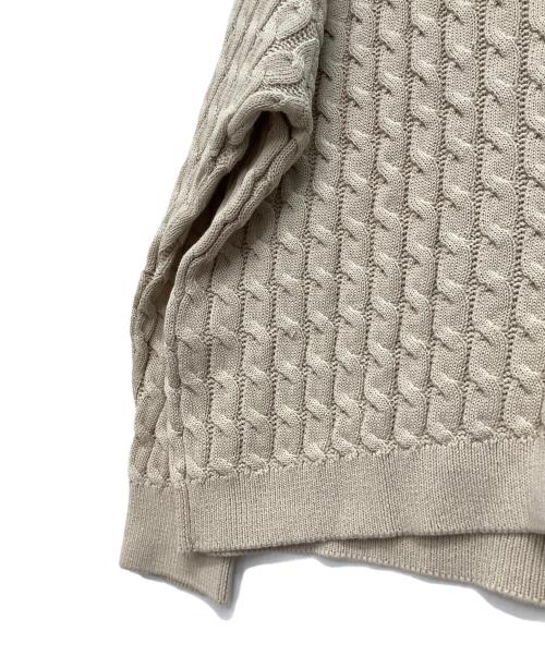 23区（ニジュウサンク）23区 (ニジュウサンク) コットンギマケーブルニット ベージュ サイズ:44 / XL サイズ相当の古着・服飾アイテム