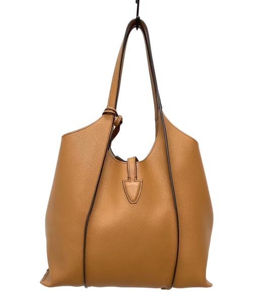 TOD'S（トッズ）TOD'S (トッズ) T タイムレス ハンドバッグ ブラウンの古着・服飾アイテム
