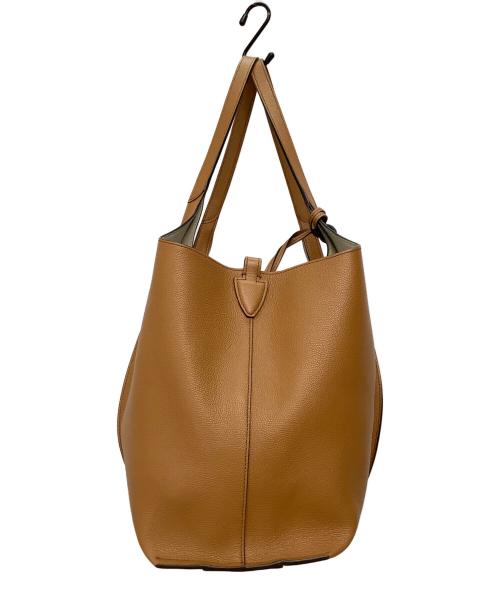 TOD'S（トッズ）TOD'S (トッズ) T タイムレス ハンドバッグ ブラウンの古着・服飾アイテム