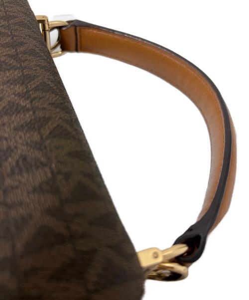 MICHAEL KORS（マイケル・コース）MICHAEL KORS (マイケル・コース) ショルダーバッグ ブラウン×ゴールドの古着・服飾アイテム