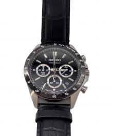 SEIKO（セイコー）の古着「セイコー セレクション スピリット 8Tクロノ SBTR021 メンズ クオーツ クロノグラフ 横型 革ベルト ブラック」