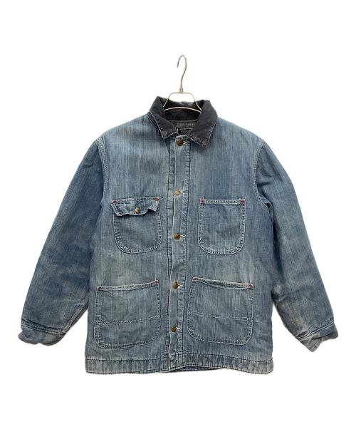 Sears（シアーズ）Sears (シアーズ) 襟コーデュロイカバーオール ブルー サイズ:38の古着・服飾アイテム