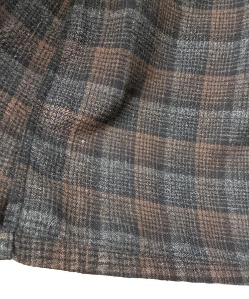 PENDLETON（ペンドルトン）PENDLETON (ペンドルトン) 50s ボードシャツ ウール オープンカラーシャツ ブラウン×ブラック サイズ:Lの古着・服飾アイテム