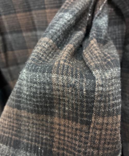 PENDLETON（ペンドルトン）PENDLETON (ペンドルトン) 50s ボードシャツ ウール オープンカラーシャツ ブラウン×ブラック サイズ:Lの古着・服飾アイテム