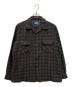 PENDLETON（ペンドルトン）の古着「50s ボードシャツ ウール オープンカラーシャツ」｜ブラウン×ブラック