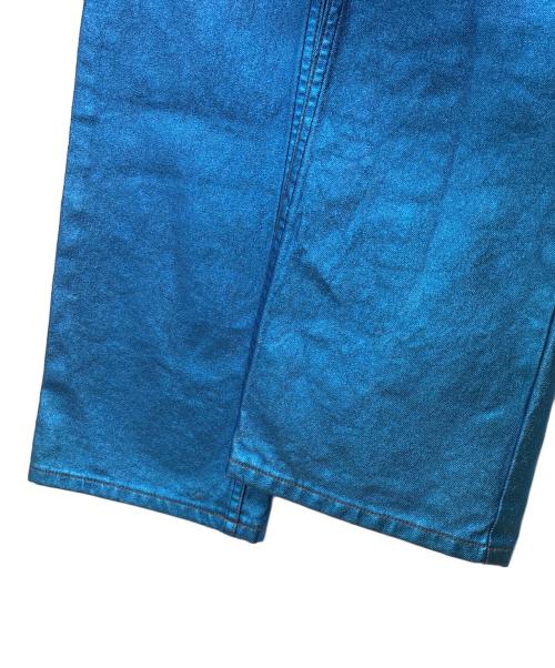 W.&L.T（ウォルト）W.&L.T (ウォルト) コーティング フレアパンツ ブルー サイズ:26の古着・服飾アイテム