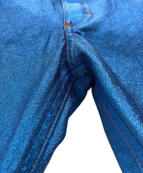 W.&L.T（ウォルト）W.&L.T (ウォルト) コーティング フレアパンツ ブルー サイズ:26の古着・服飾アイテム