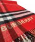 BURBERRY (バーバリー) ノバチェック カシミヤマフラー レッド×ホワイト：40000円