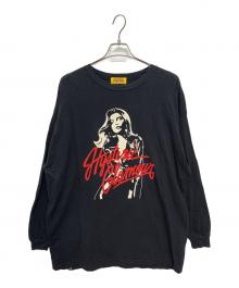 Hysteric Glamour（ヒステリックグラマー）の古着「LEATHER WOMAN オーバーサイズTシャツ」｜ブラック