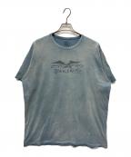 RRLダブルアールエル）の古着「Distressed Jersey Graphic T-Shirt - Washed Indigo」｜ブルー