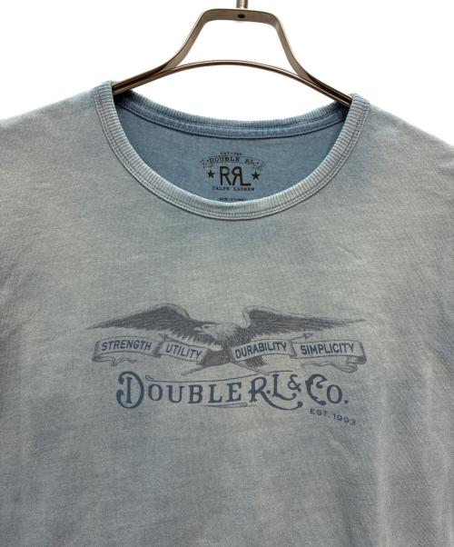 RRL（ダブルアールエル）RRL (ダブルアールエル) Distressed Jersey Graphic T-Shirt - Washed Indigo ブルー サイズ:XXLの古着・服飾アイテム