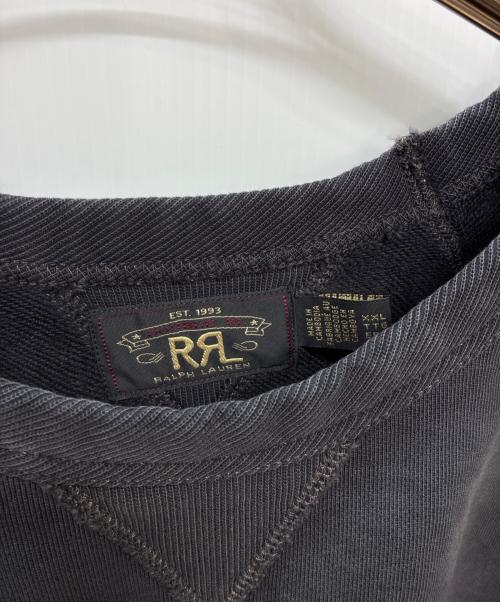RRL（ダブルアールエル）RRL (ダブルアールエル) フレンチ テリー クルーネックスウェット ブラック サイズ:XXLの古着・服飾アイテム