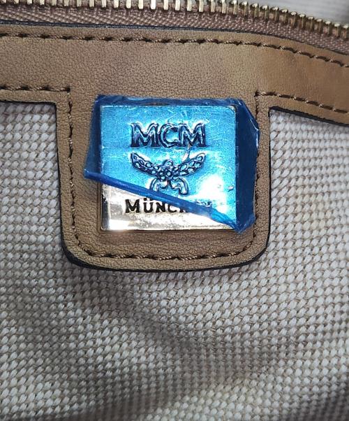 MCM（エムシーエム）MCM (エムシーエム) ハンドバッグ ベージュ×ブラウンの古着・服飾アイテム