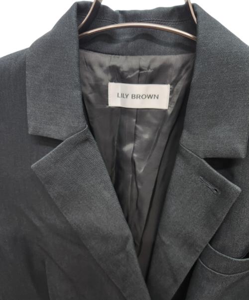 Lily Brown（リリーブラウン）Lily Brown (リリーブラウン) ダブルジャケットミニワンピース ダークグレー サイズ:ONEの古着・服飾アイテム