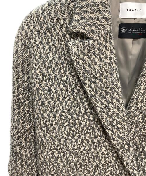 FRAY ID（フレイ アイディー）FRAY ID (フレイ アイディー) チェスターガウンコート グレー サイズ:Fの古着・服飾アイテム