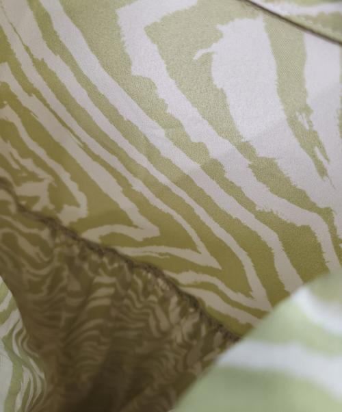 NOLLEY'S（ノーリーズ）NOLLEY'S (ノーリーズ) 長袖ワンピース ベージュ×グリーン サイズ:Fの古着・服飾アイテム