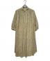 NOLLEY'S（ノーリーズ）の古着「長袖ワンピース」｜ベージュ×グリーン