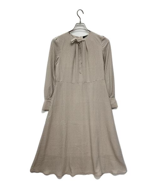 UNTITLED（アンタイトル）UNTITLED (アンタイトル) 長袖ワンピース ベージュ×ブラック サイズ:1の古着・服飾アイテム