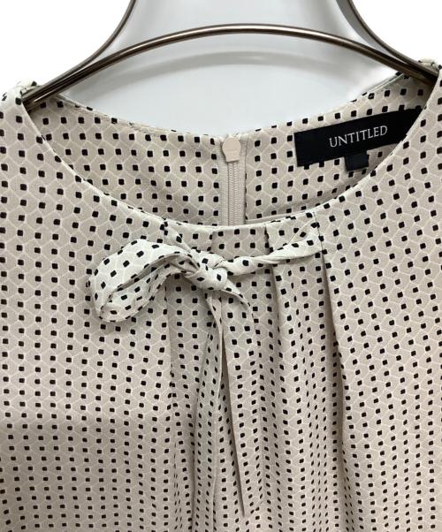 UNTITLED（アンタイトル）UNTITLED (アンタイトル) 長袖ワンピース ベージュ×ブラック サイズ:1の古着・服飾アイテム