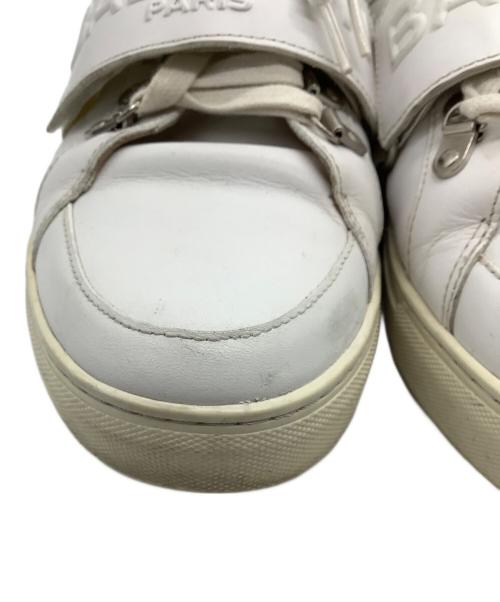 BALMAIN（バルマン）BALMAIN (バルマン) レザースニーカー ホワイト サイズ:25.5cmの古着・服飾アイテム