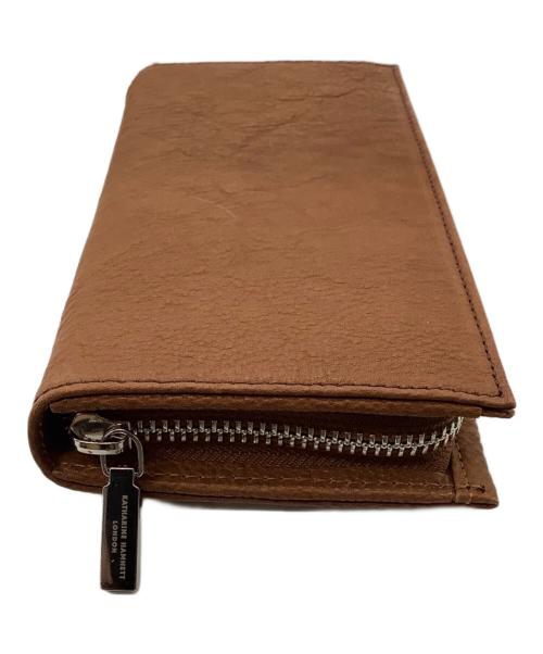KATHARINE HAMNETT（キャサリンハムネット）KATHARINE HAMNETT (キャサリンハムネット) 長財布 ブラウンの古着・服飾アイテム