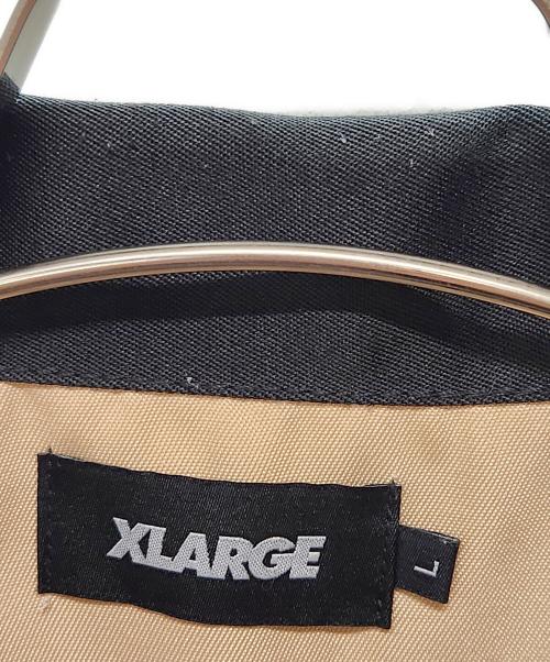 X-LARGE（エクストララージ）X-LARGE (エクストララージ) 半袖シャツ ベージュ×ブラック サイズ:Lの古着・服飾アイテム